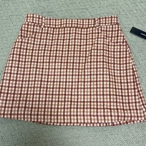 lulus fall plaid skirt